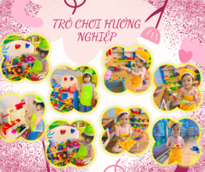 Các bé đến khu vui chơi không chỉ được chạy nhảy thoả thích, mà còn được mặc chiếc tạp dề xinh xắn để tham gia trò chơi hướng nghiệp siêu dễ thương 💛.